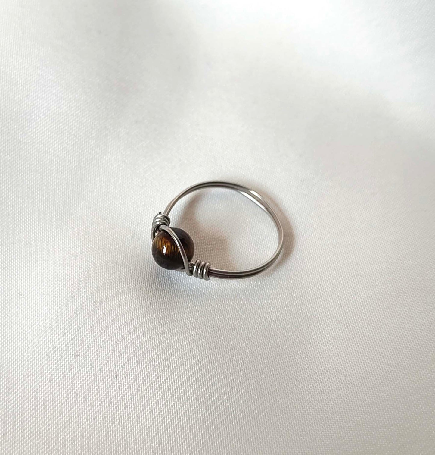 Golden Power – Tiger Eye Wire-Wrapped Ring