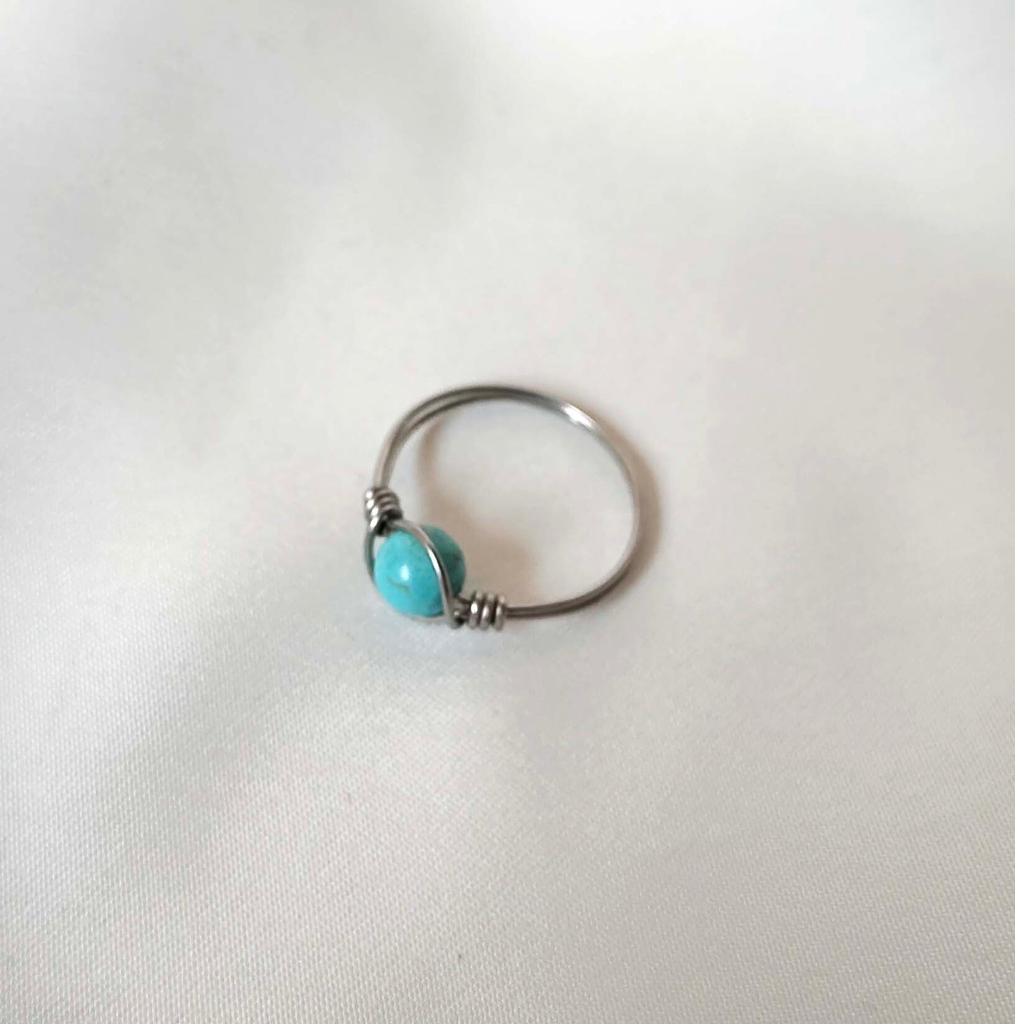 Tranquil Energy – Turquoise Wire-Wrapped Ring