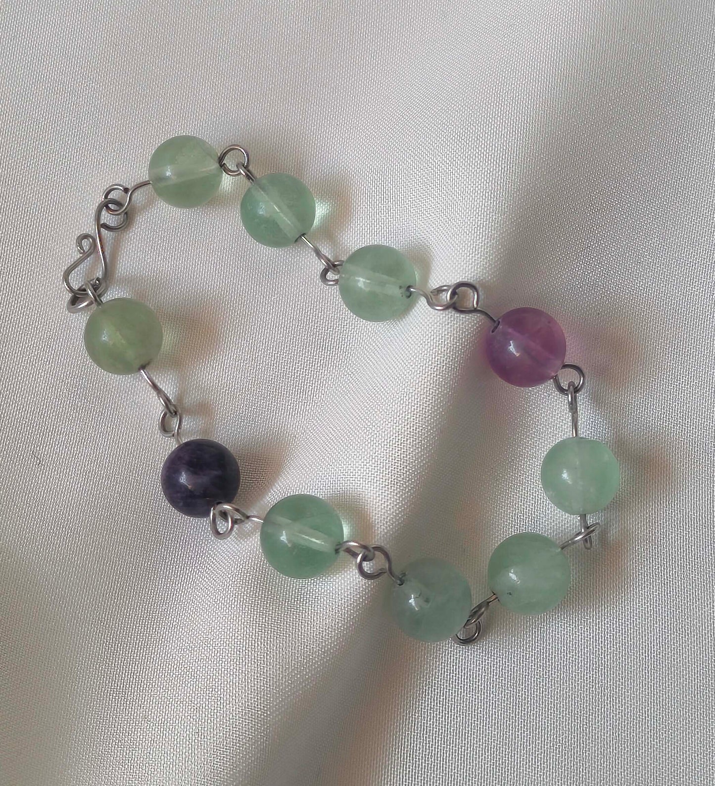 Aurora Clarity – Multi-Fluorite Linked Bracelet