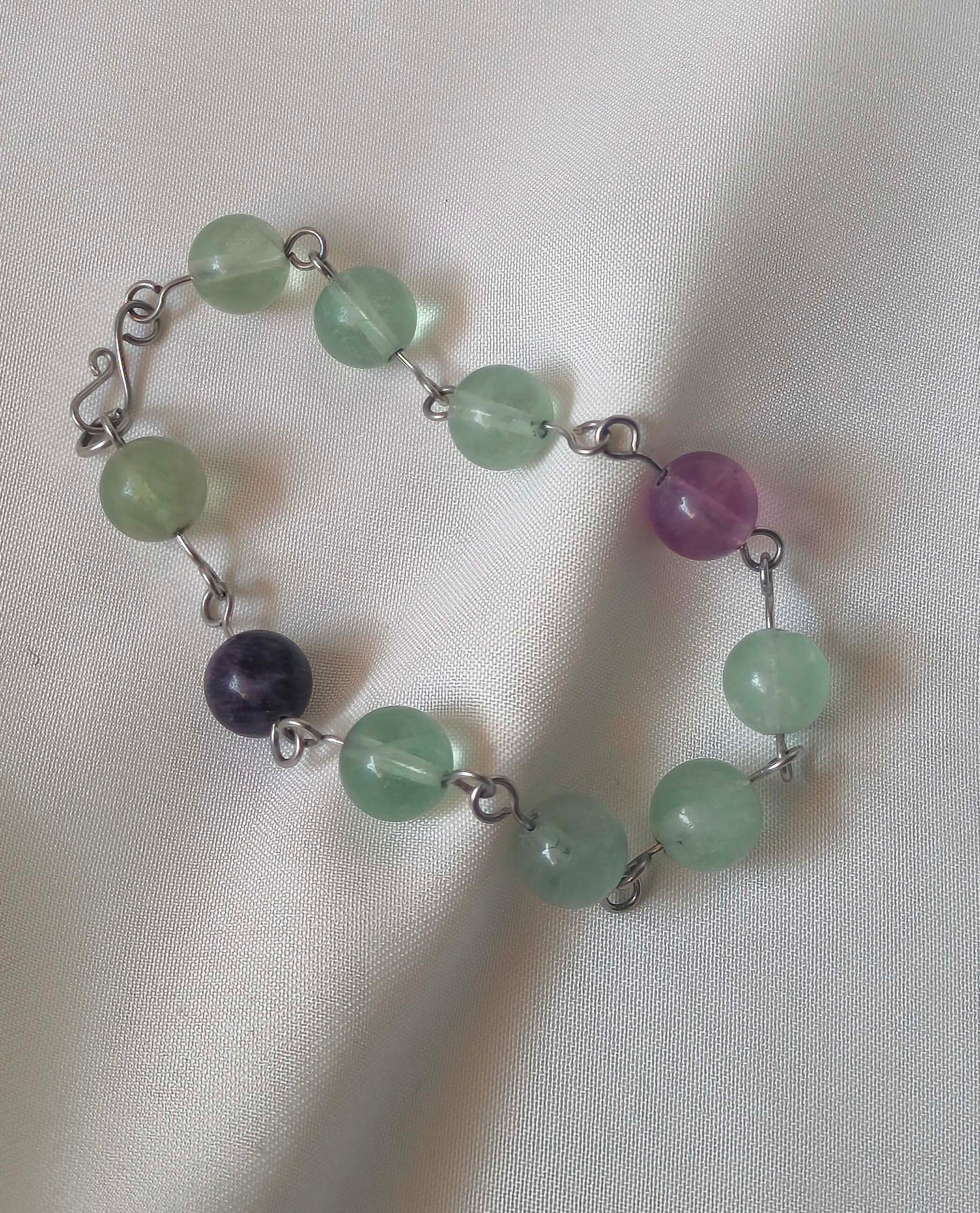 Aurora Clarity – Multi-Fluorite Linked Bracelet