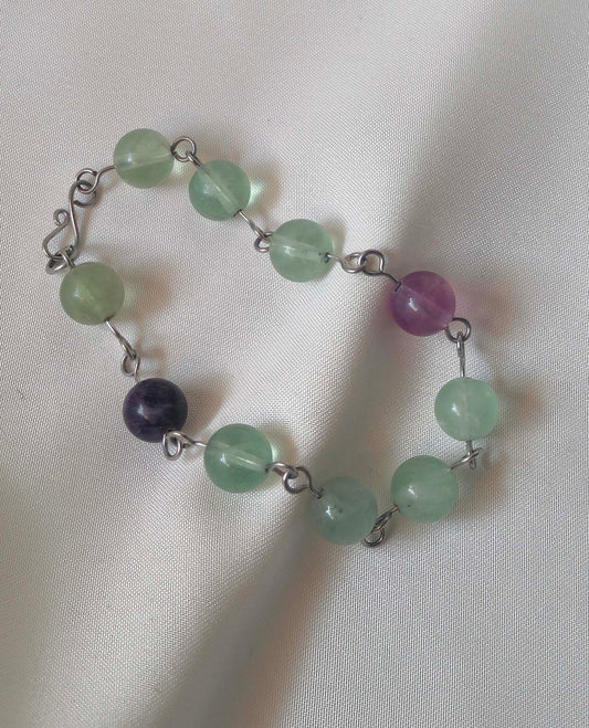 Multi-Fluorite Linked Bracelet