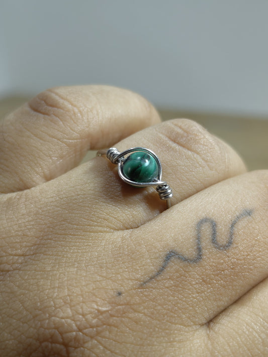 Malachite Twist Ring