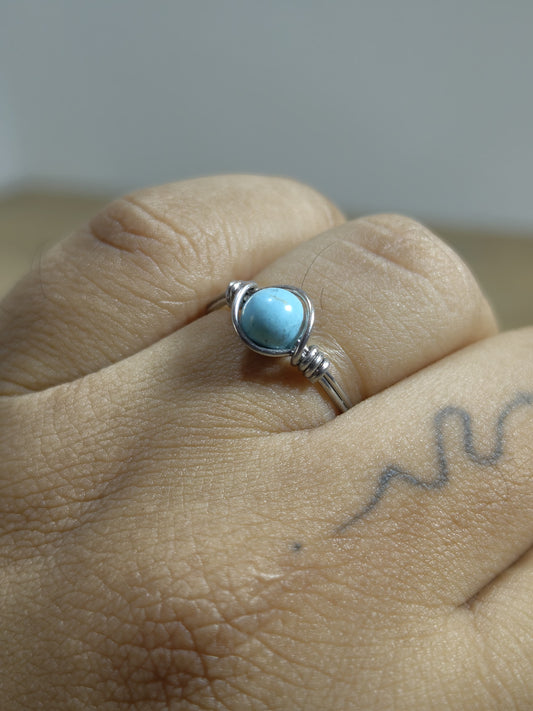 Turquoise Wire-Wrapped Ring